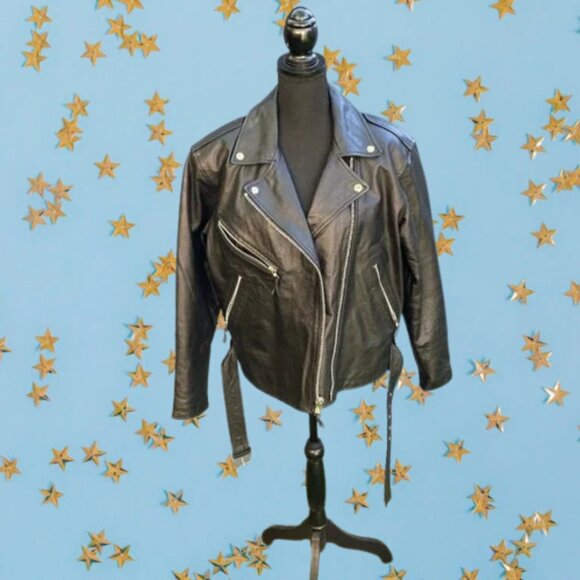 Wilsons Leather Biker Moto Jacket Size Small Excellent Condition Fall Daily Wear - Picture 3 of 12